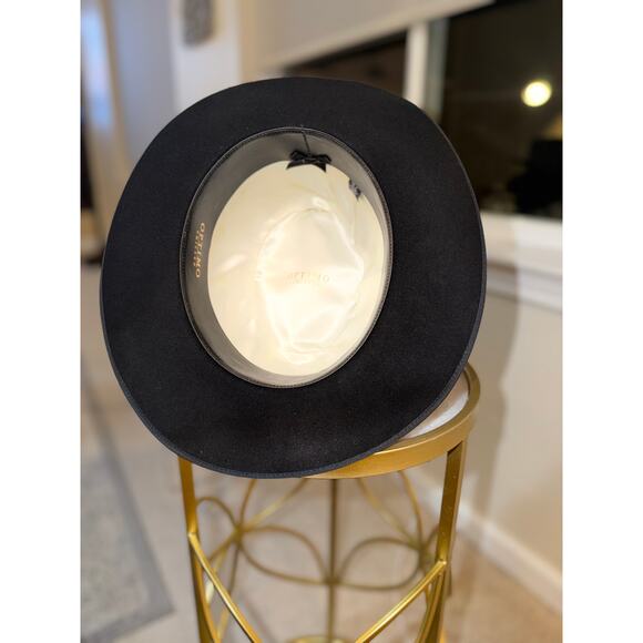 Optimo Chicago Premium Beaver Felt Fedora – Size 7½ (60 cm) – Black – Wide Brim - Picture 7 of 11